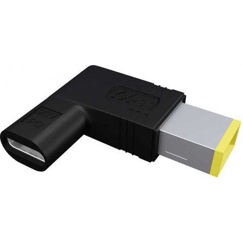 Perėjimas maitinimo šaltiniui nešiojamam kompiuteriui USB C → new tip Lenovo kampu